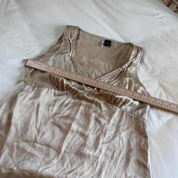 silk cream cami  y2k mac and jac 100% silk cream cami size 12 - Picture 4 of 7